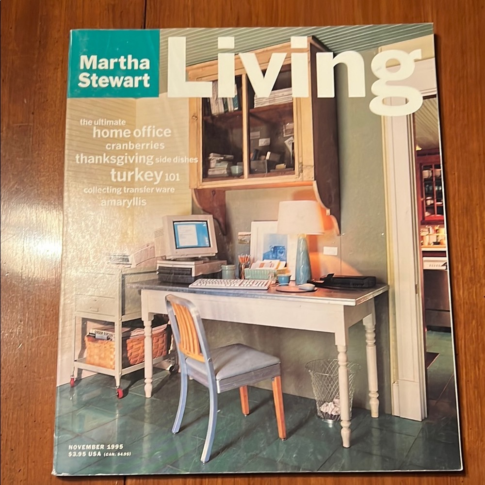 Martha Stewart Living Magazine with Green and White Accents